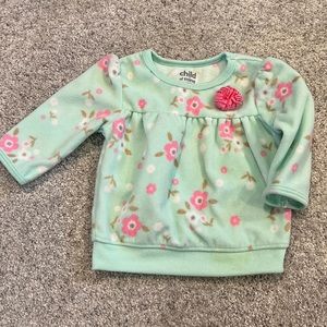 Child of Mine 0-3 months fleece floral sweater